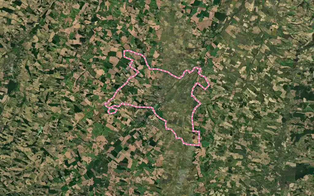Vue satellite de Samatan avec ses contours administratifs