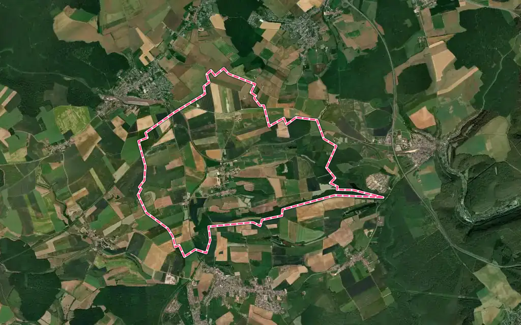 Vue satellite de Sancy avec ses contours administratifs