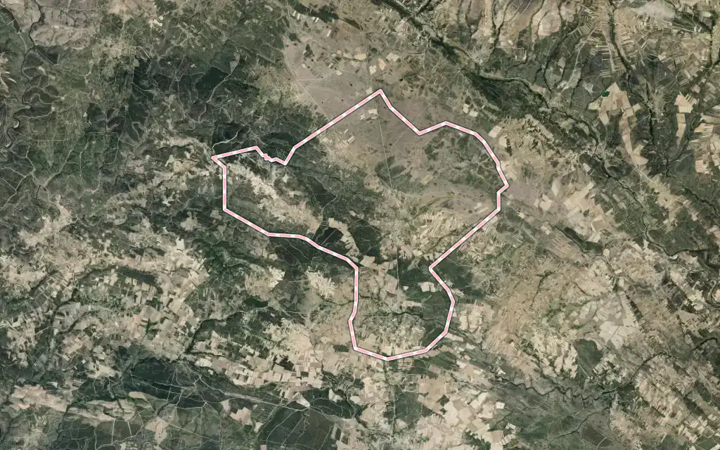 Vista satélite de San Vitero con su contorno administrativo