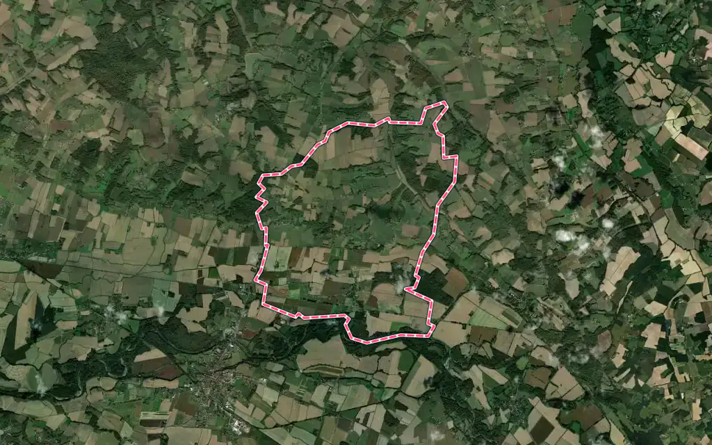Vue satellite de Sarragachies avec ses contours administratifs