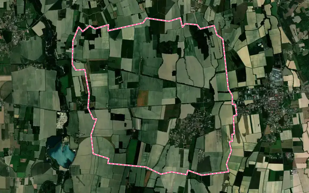 Vue satellite de Sarriac-Bigorre avec ses contours administratifs