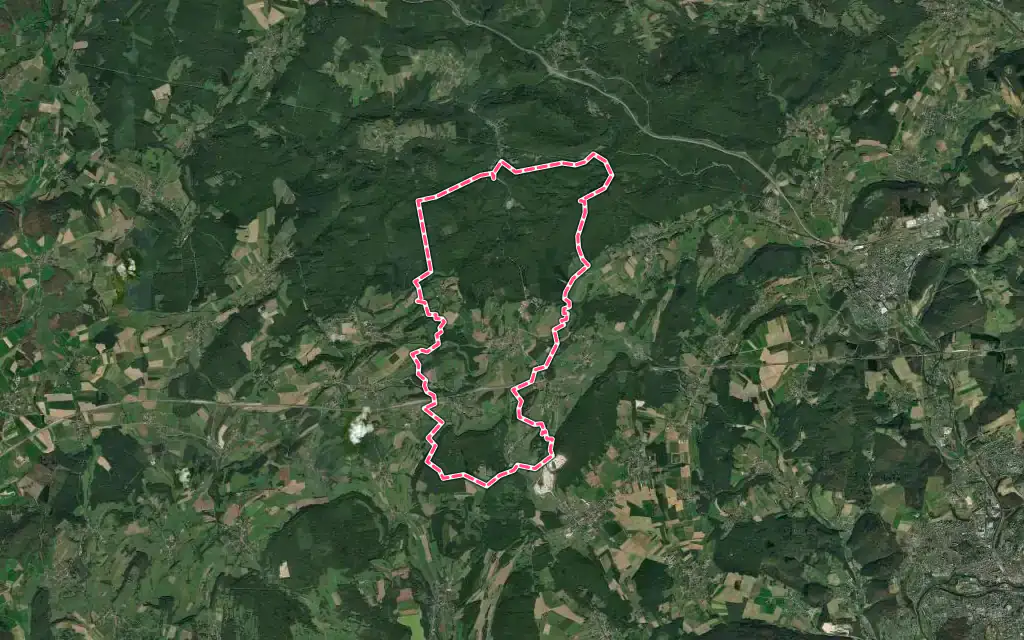 Vue satellite de Saulnot avec ses contours administratifs