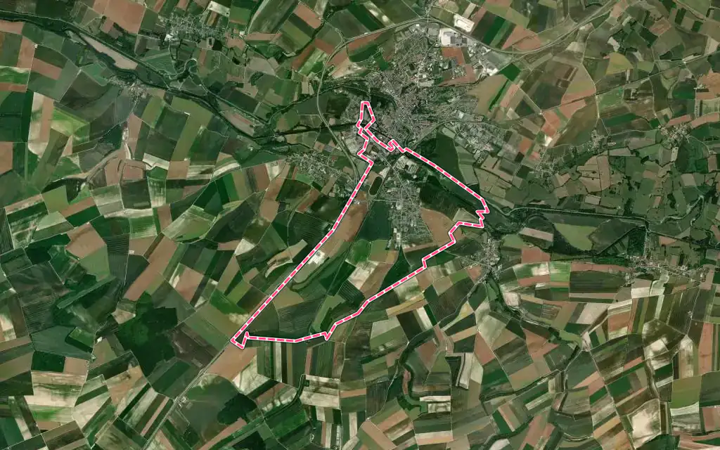 Vue satellite de Sault-lès-Rethel avec ses contours administratifs