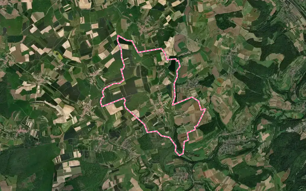 Vue satellite de Schwerdorff avec ses contours administratifs
