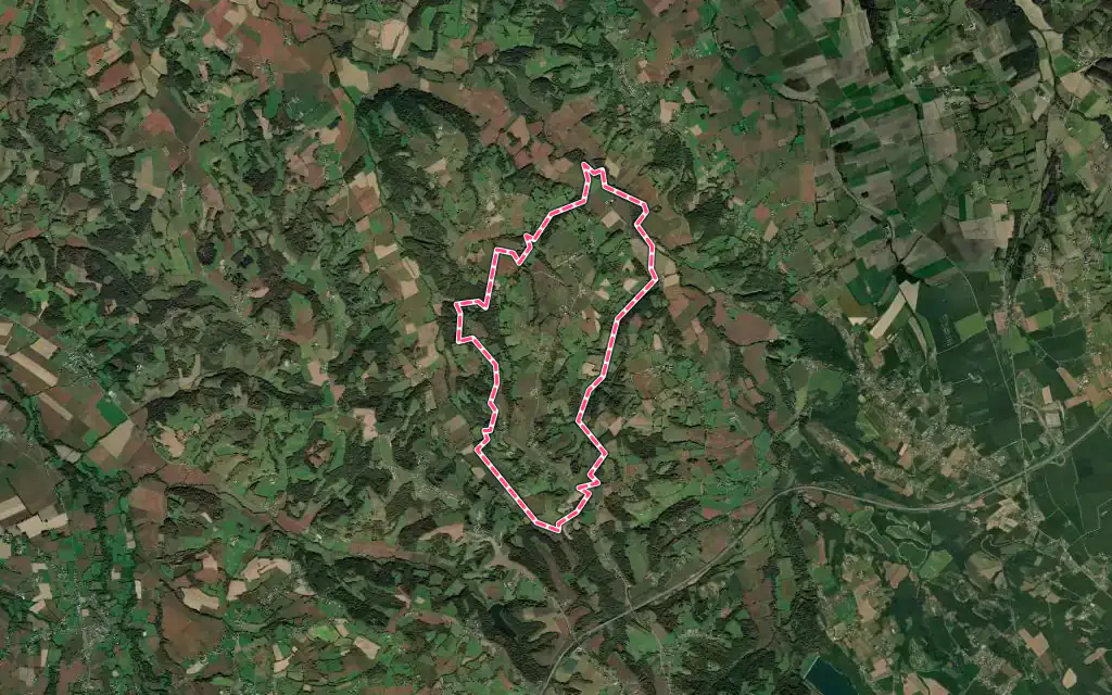 Vue satellite de Séby avec ses contours administratifs