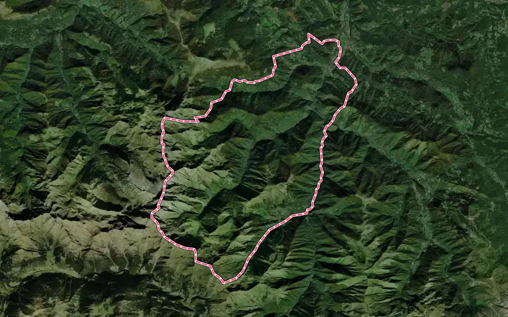 Vue satellite de Seix avec ses contours administratifs