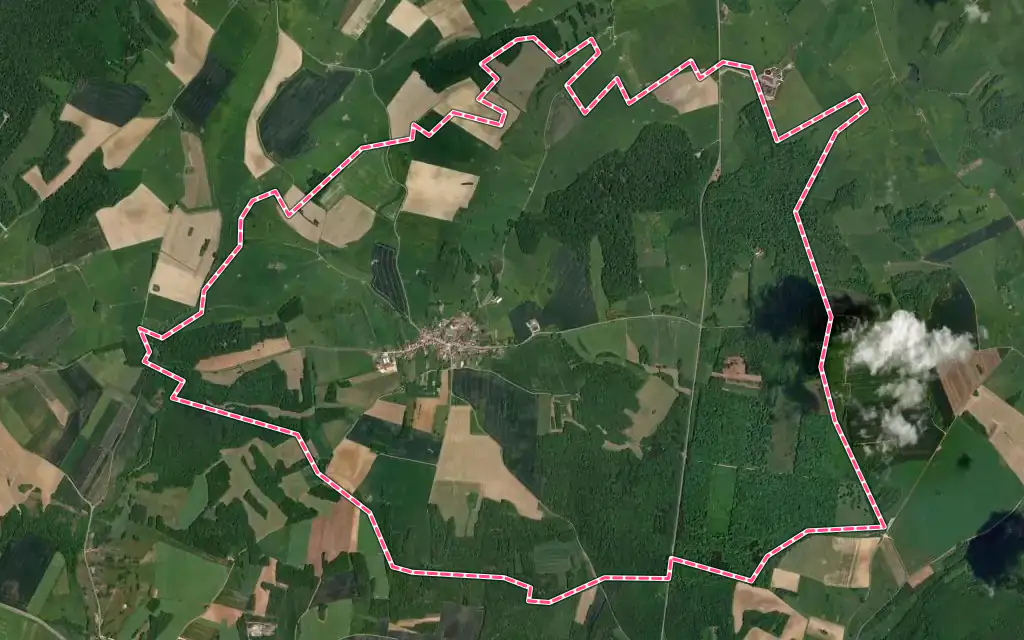 Vue satellite de Semmadon avec ses contours administratifs