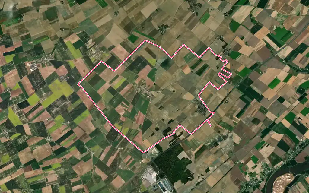 Vue satellite de Séris avec ses contours administratifs
