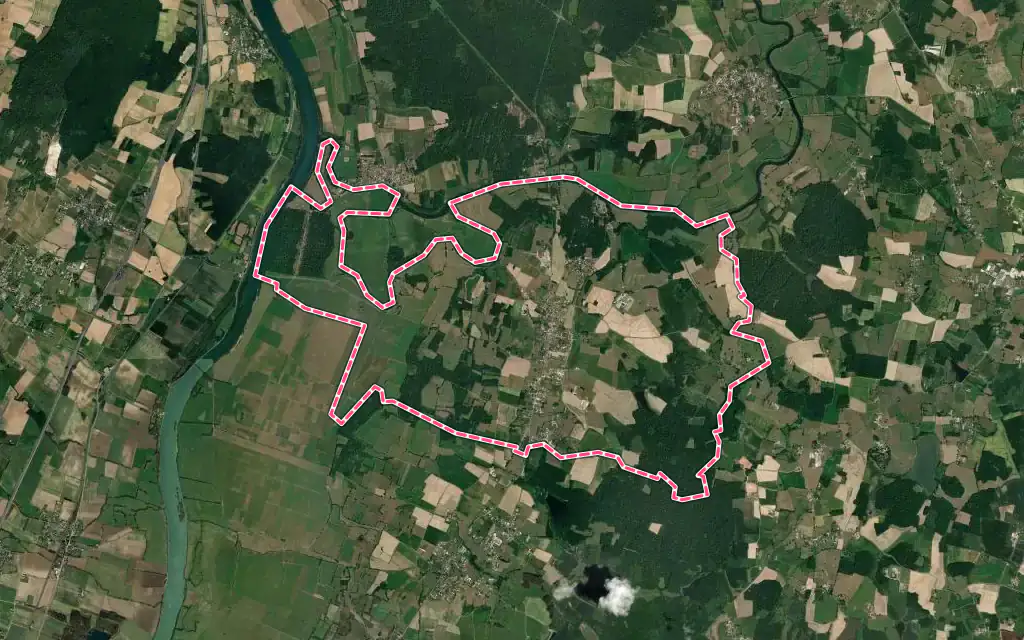 Vue satellite de Sermoyer avec ses contours administratifs