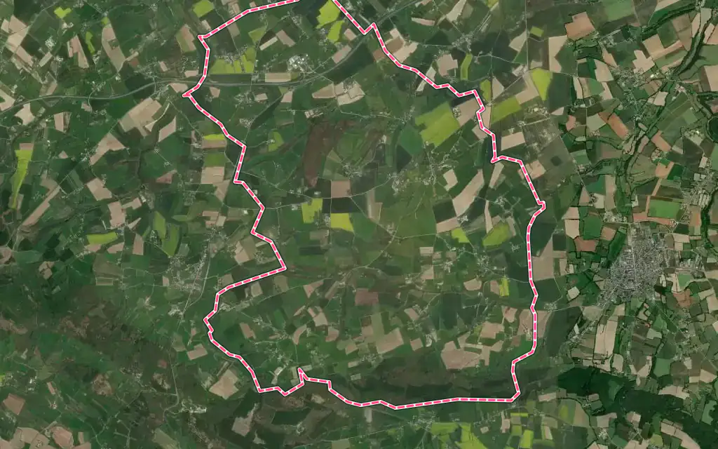 Vue satellite de Seulline avec ses contours administratifs