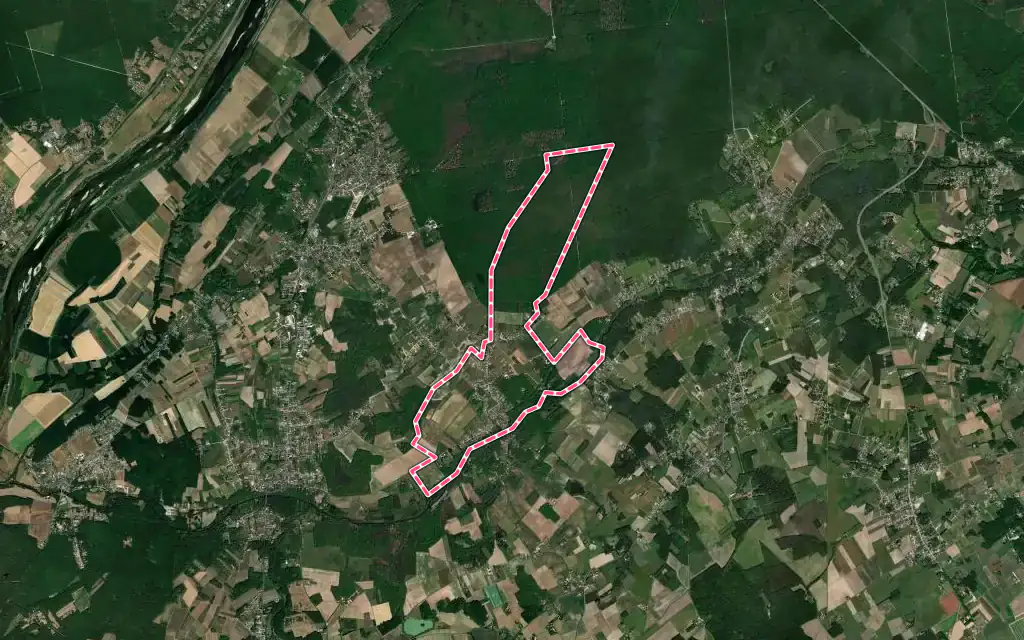 Vue satellite de Seur avec ses contours administratifs