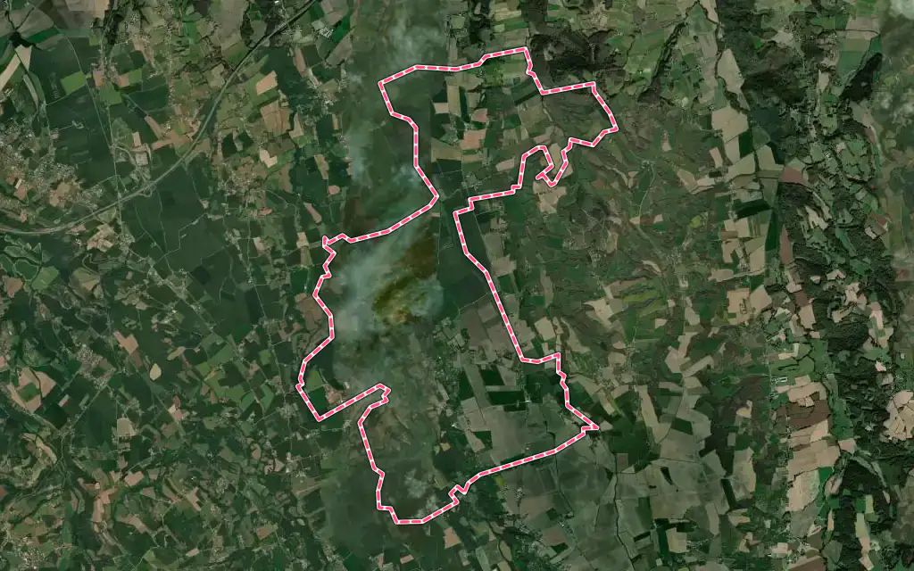 Vue satellite de Sévignacq avec ses contours administratifs