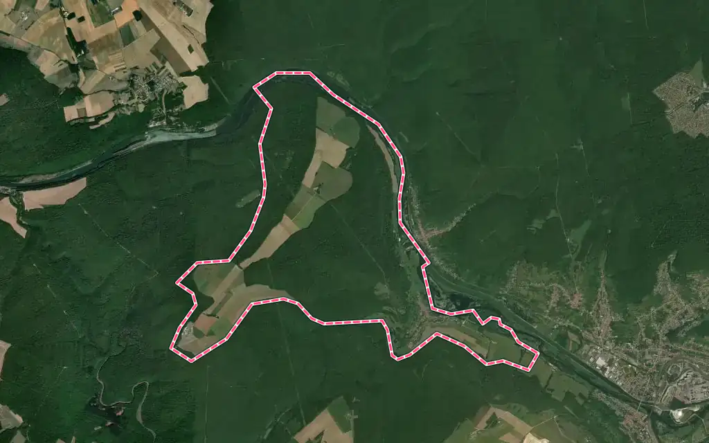Vue satellite de Sexey-aux-Forges avec ses contours administratifs