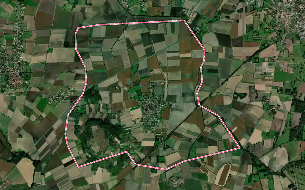 Vue satellite de Seychalles avec ses contours administratifs