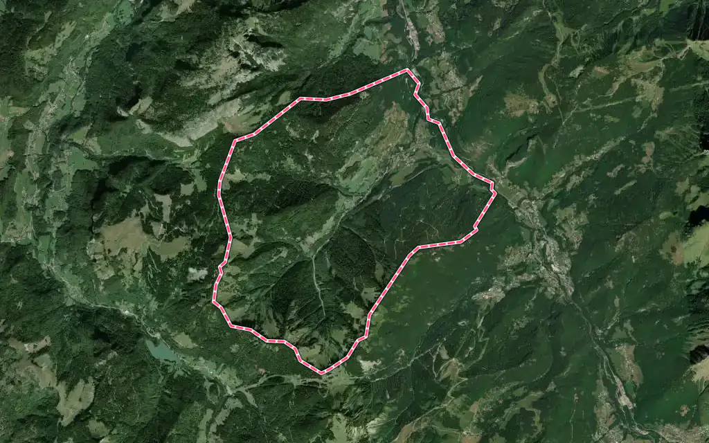 Vue satellite de Seytroux avec ses contours administratifs