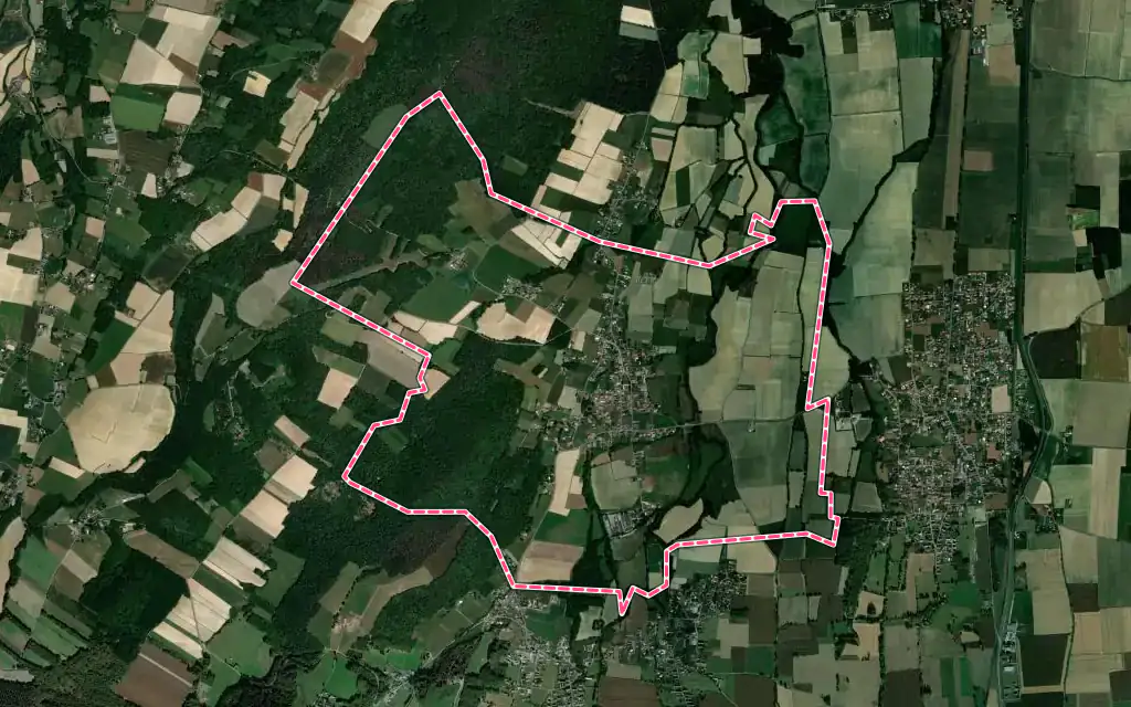 Vue satellite de Siarrouy avec ses contours administratifs