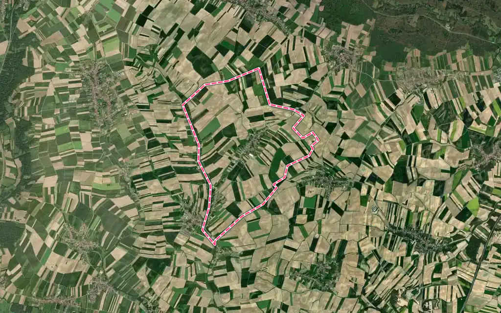 Vue satellite de Siegen avec ses contours administratifs