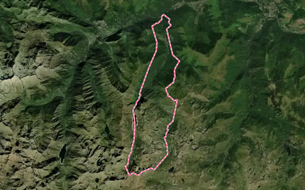 Vue satellite de Siguer avec ses contours administratifs