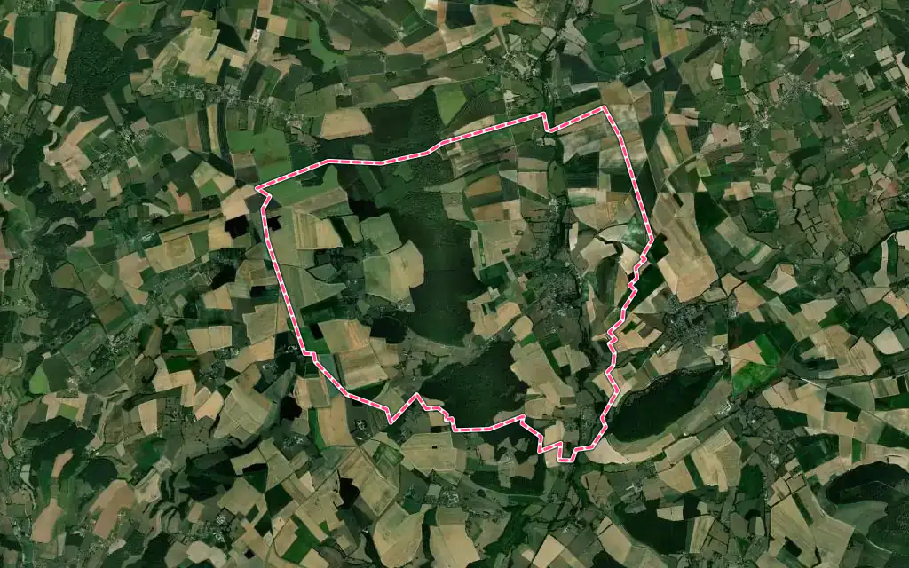 Vue satellite de Sigy-en-Bray avec ses contours administratifs