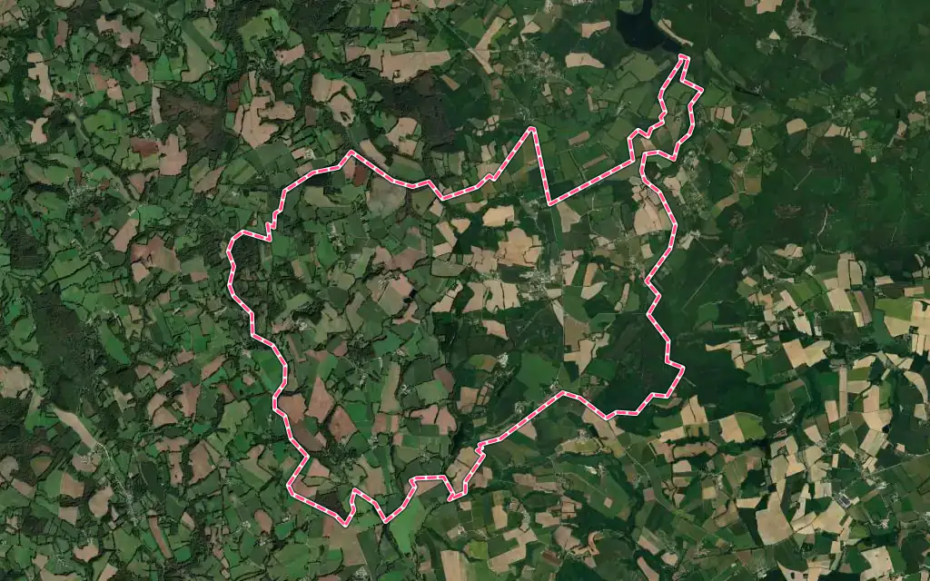 Vue satellite de Silfiac avec ses contours administratifs