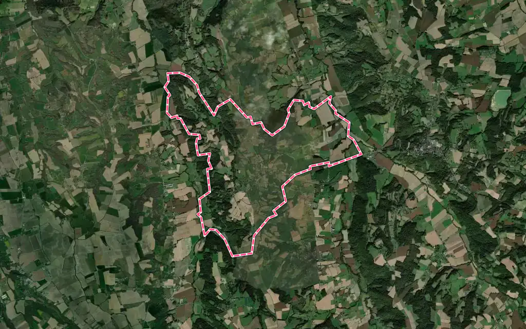Vue satellite de Simacourbe avec ses contours administratifs