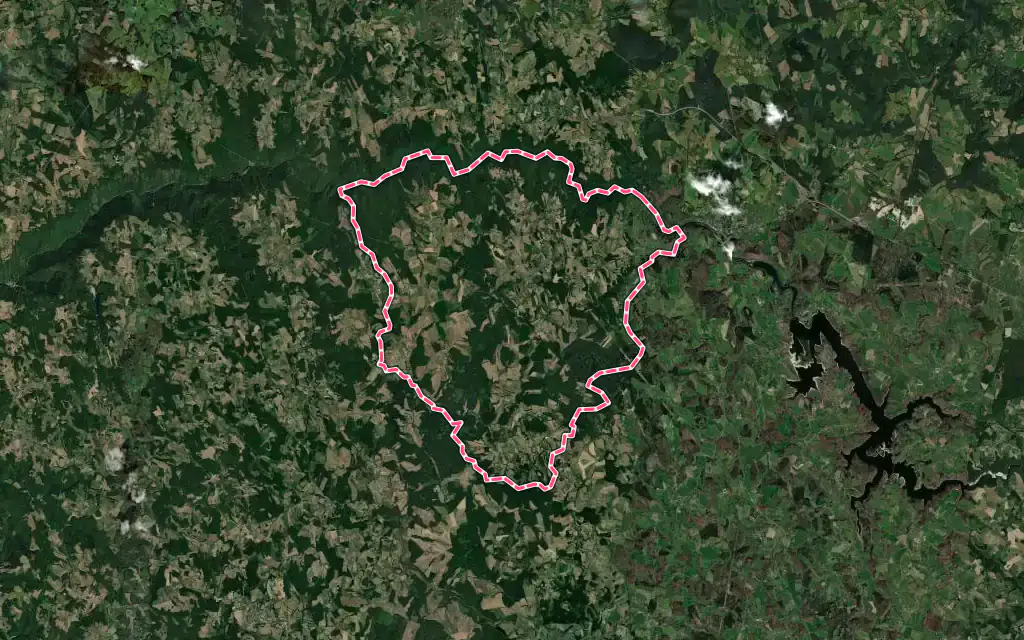 Vue satellite de Siran avec ses contours administratifs