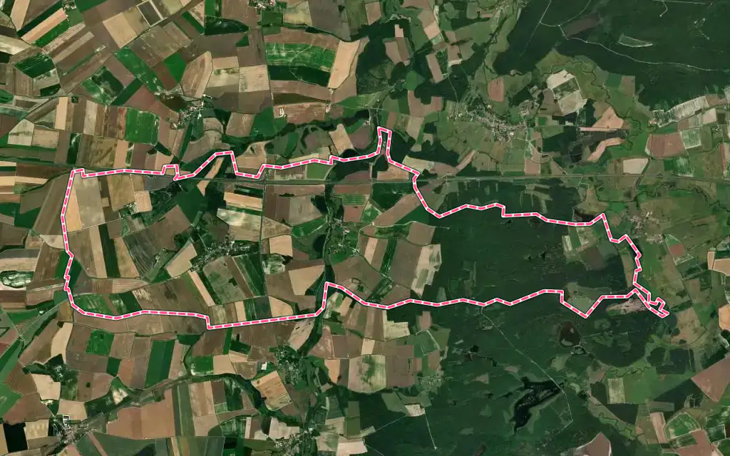 Vue satellite de Sivry-Ante avec ses contours administratifs