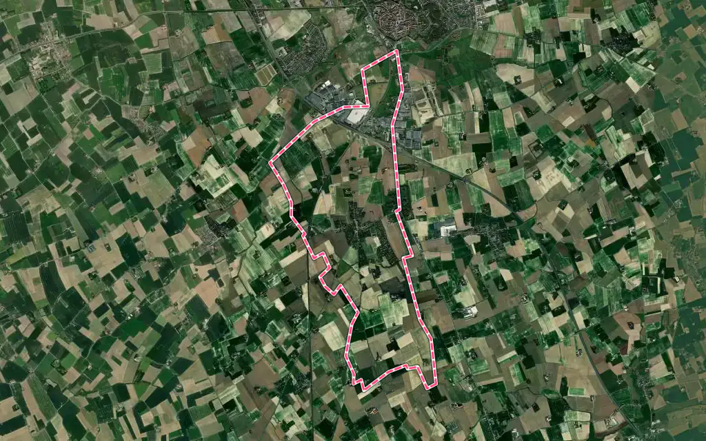 Vue satellite de Socx avec ses contours administratifs