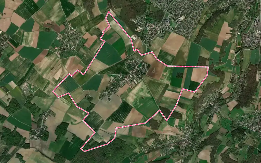 Vue satellite de Soindres avec ses contours administratifs