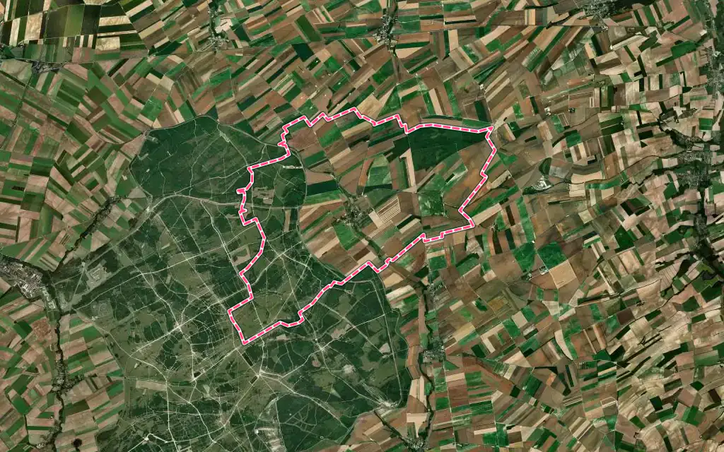 Vue satellite de Sompuis avec ses contours administratifs