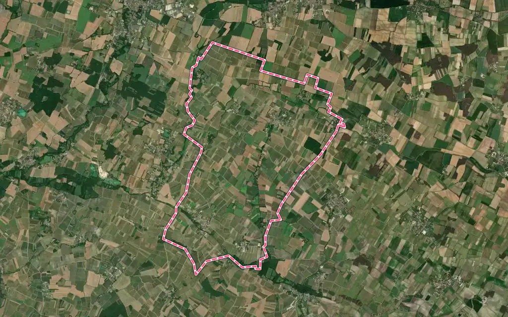Vue satellite de Sonnac avec ses contours administratifs