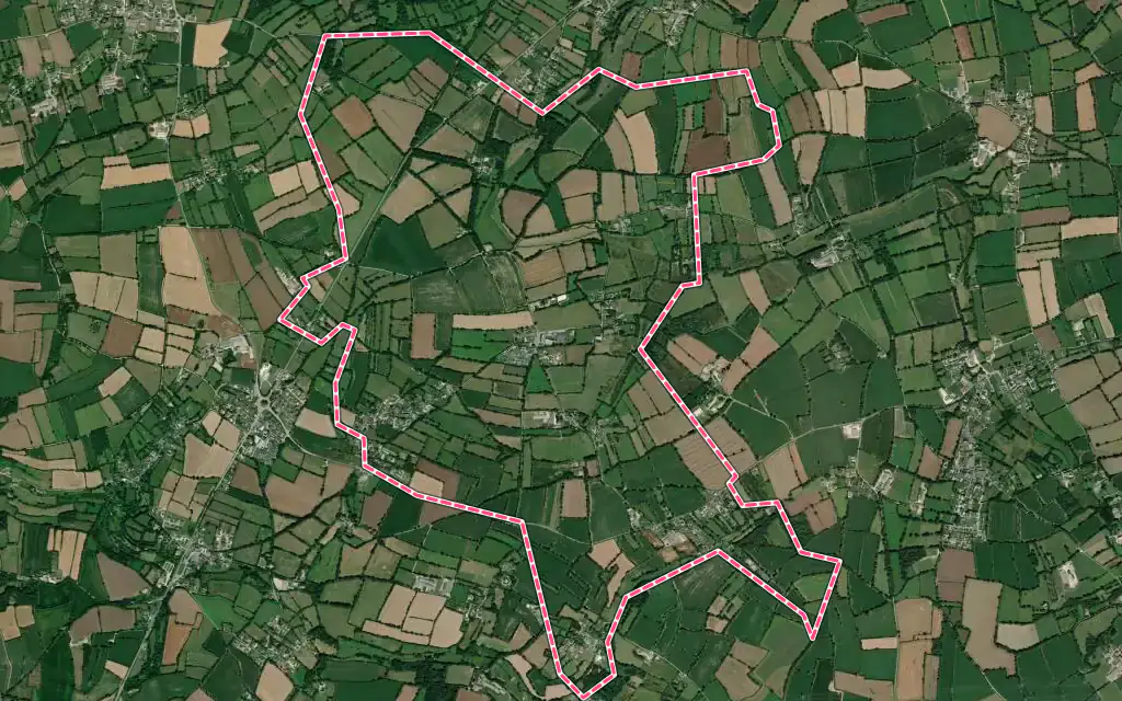 Vue satellite de Sotteville avec ses contours administratifs