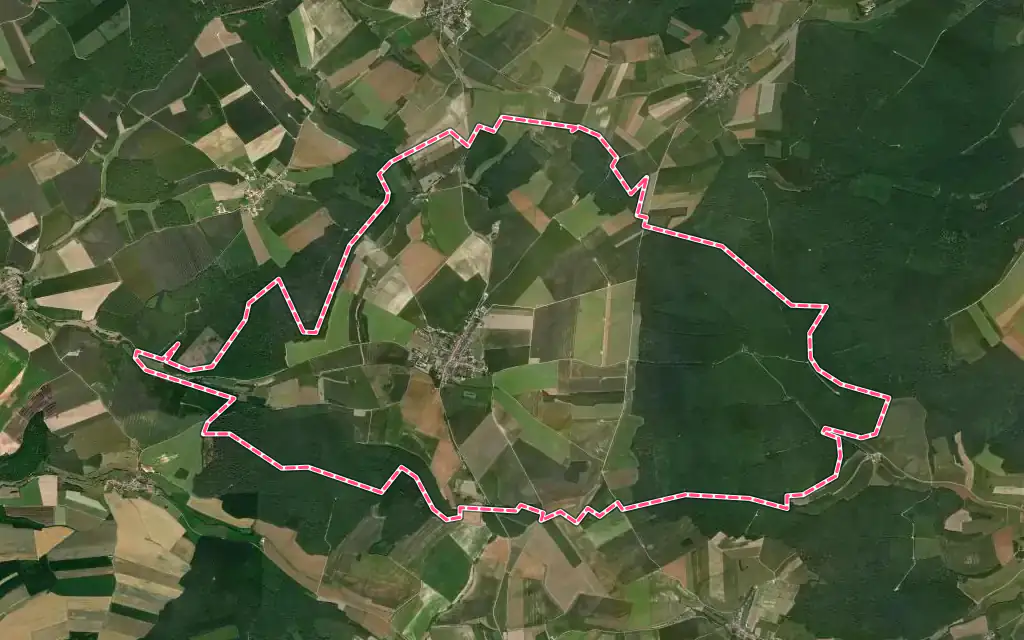 Vue satellite de Souilly avec ses contours administratifs