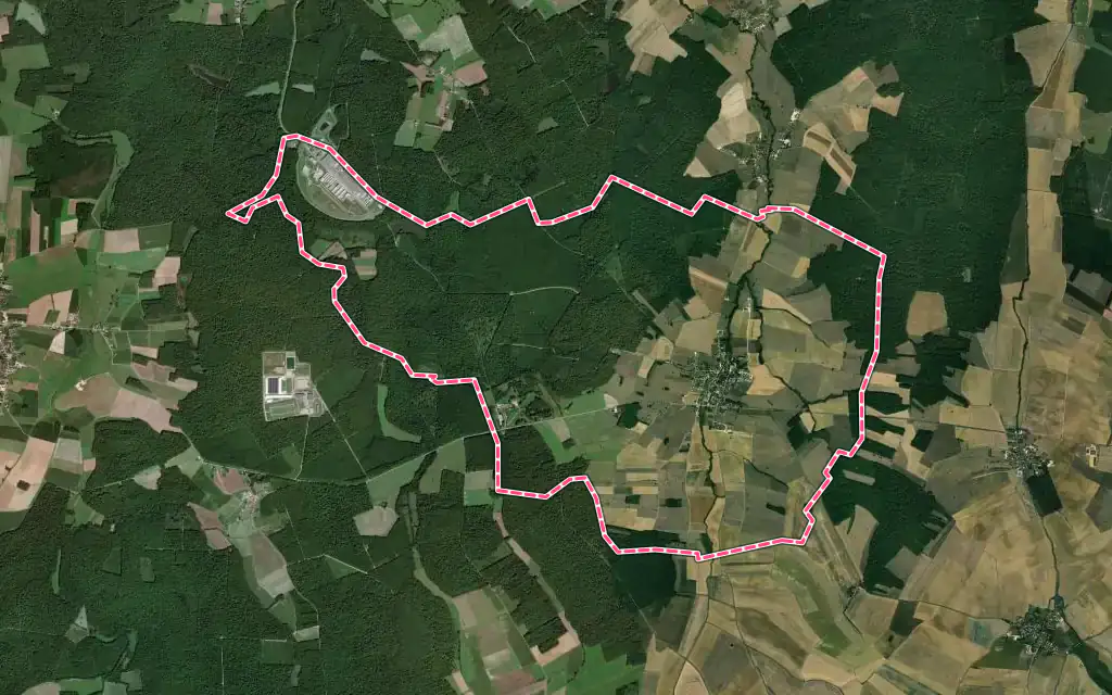 Vue satellite de Soulaines-Dhuys avec ses contours administratifs