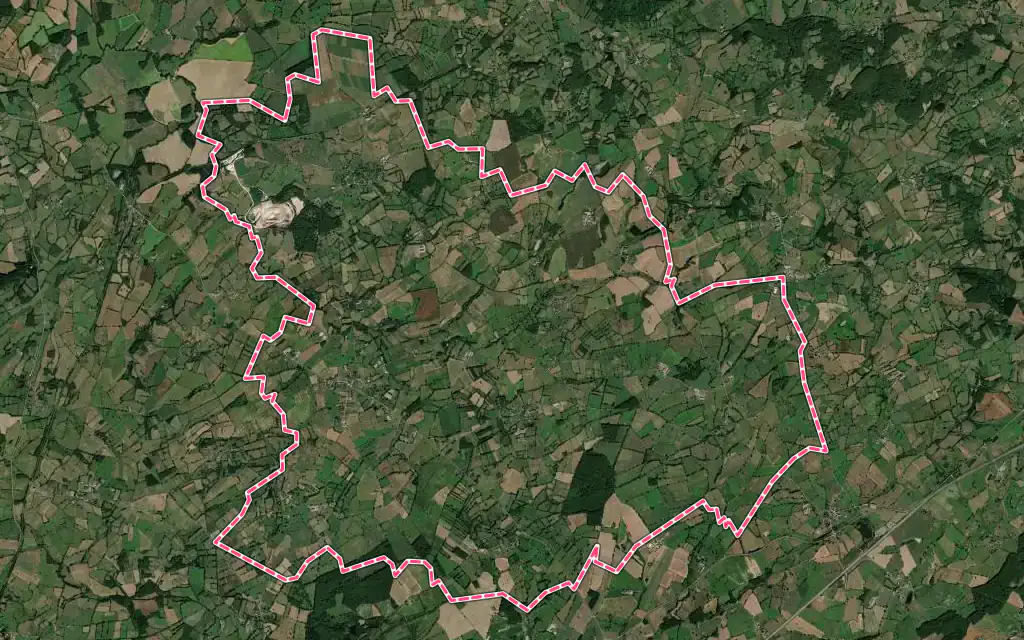 Vue satellite de Soumans avec ses contours administratifs