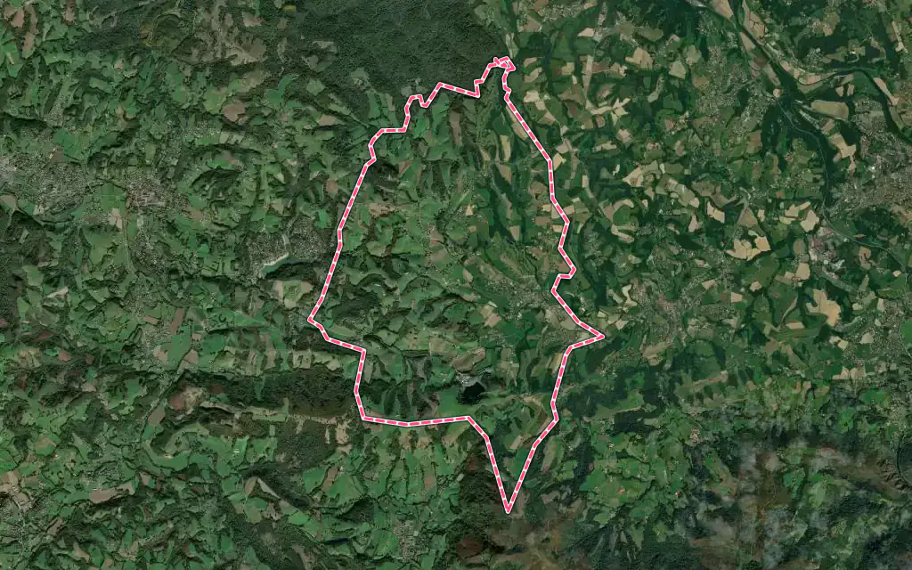 Vue satellite de Souraïde avec ses contours administratifs