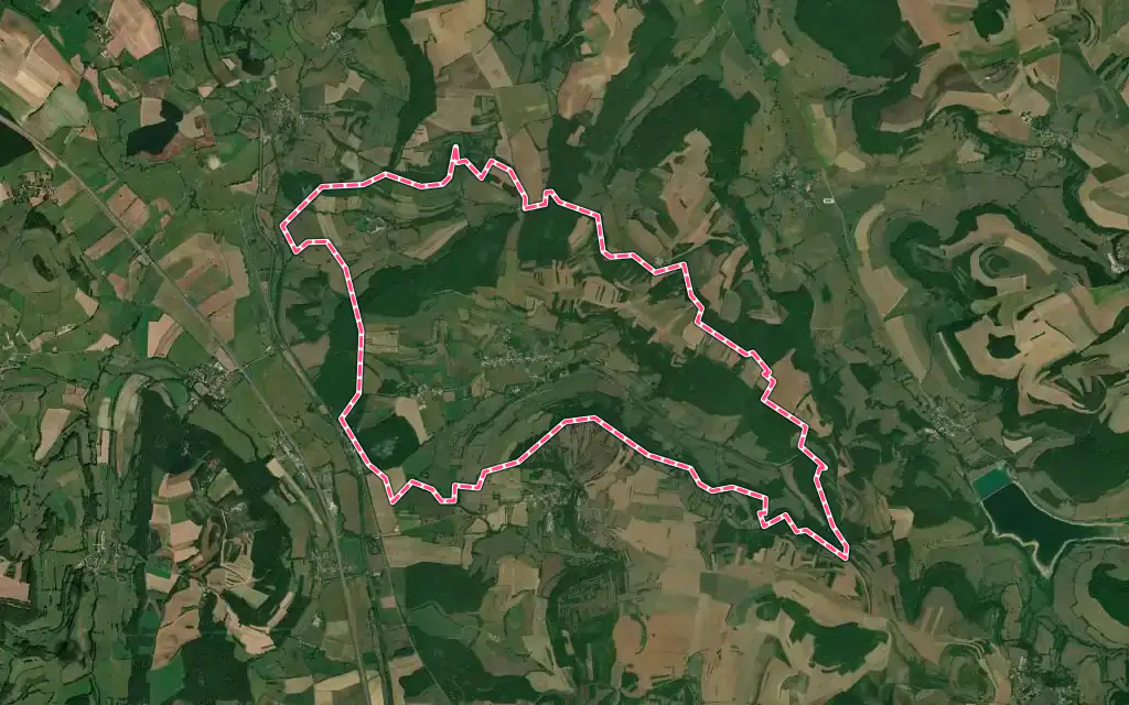 Vue satellite de Soussey-sur-Brionne avec ses contours administratifs