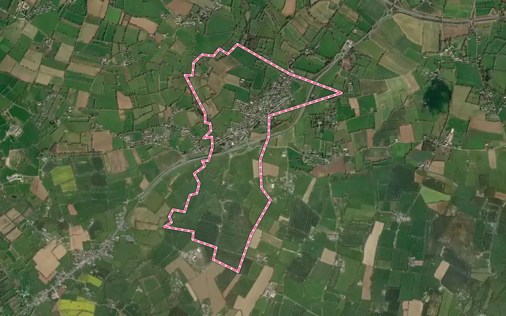 Vue satellite de Subles avec ses contours administratifs