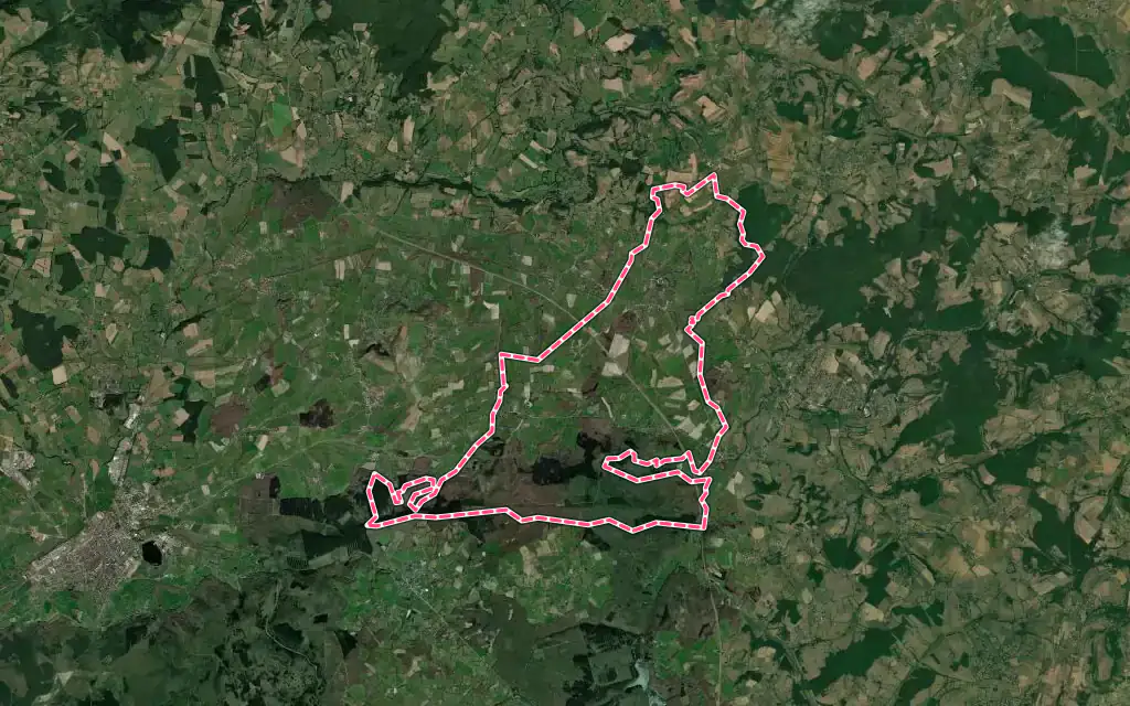 Vue satellite de Sully avec ses contours administratifs