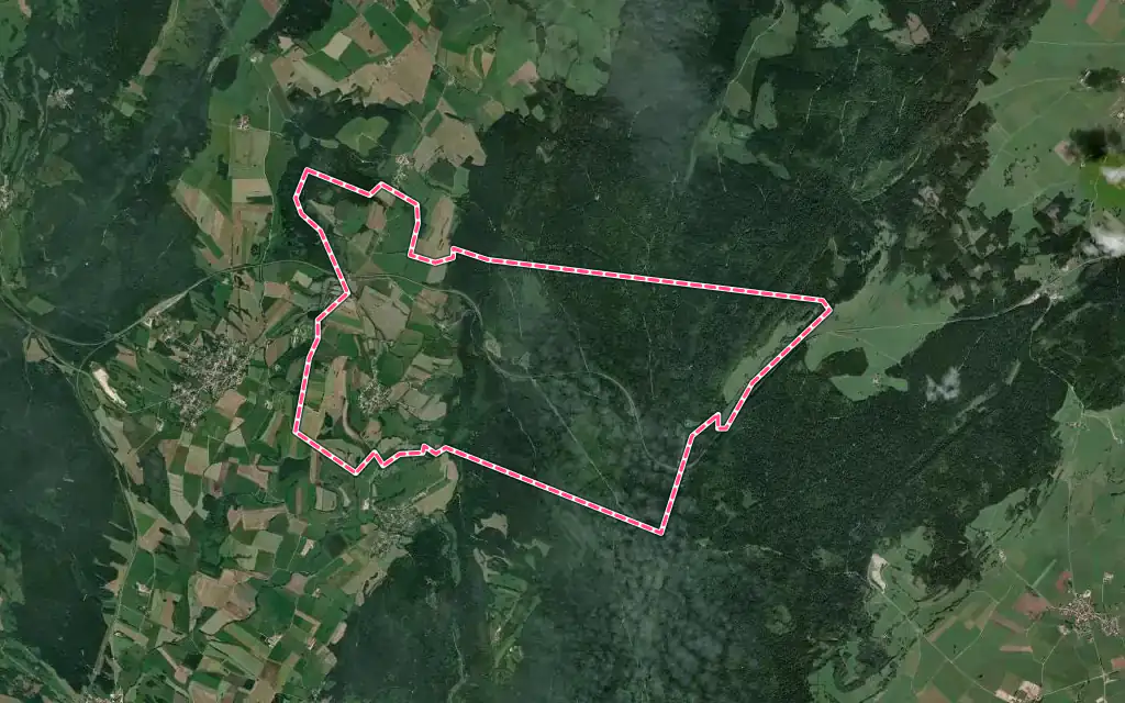 Vue satellite de Supt avec ses contours administratifs