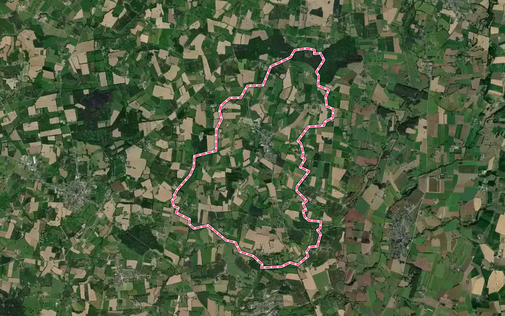 Vue satellite de Taillis avec ses contours administratifs