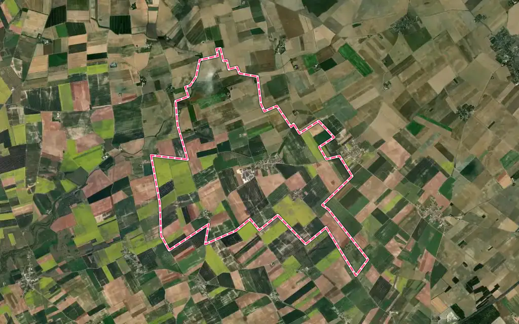 Vue satellite de Talcy avec ses contours administratifs