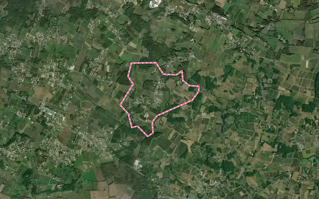 Vue satellite de Tarnès avec ses contours administratifs