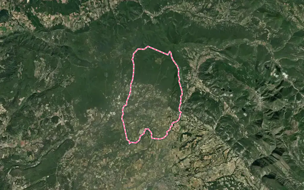 Vue satellite de Taulignan avec ses contours administratifs