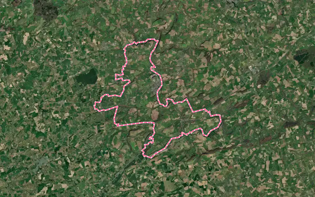 Vue satellite de Tessy-Bocage avec ses contours administratifs