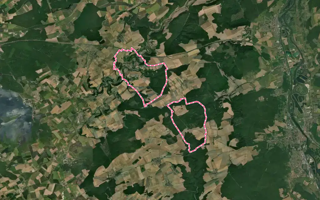 Vue satellite de Thiaucourt-Regniéville avec ses contours administratifs