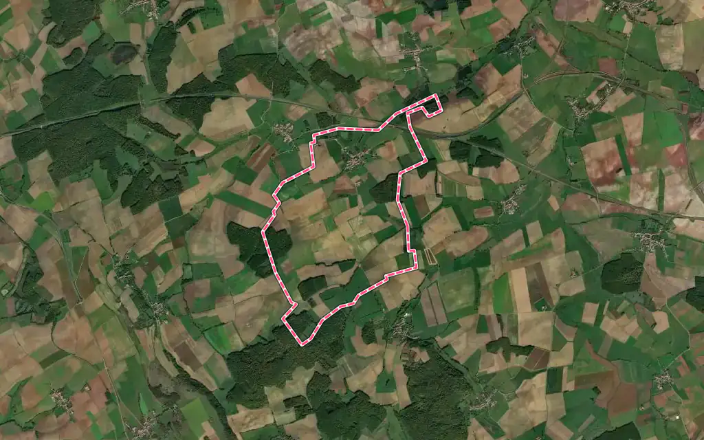 Vue satellite de Thimonville avec ses contours administratifs