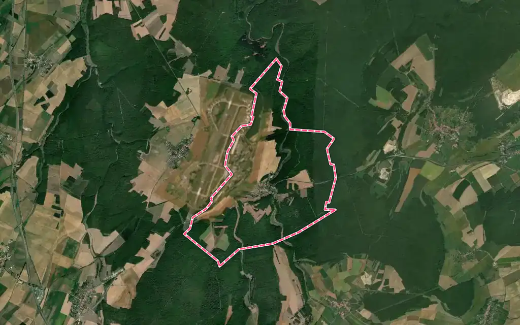 Vue satellite de Thuilley-aux-Groseilles avec ses contours administratifs