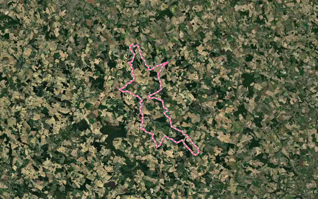 Vue satellite de Tombebœuf avec ses contours administratifs