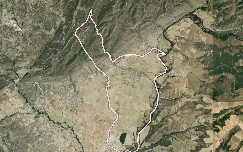 Vista satélite de Torremocha de Jarama con su contorno administrativo